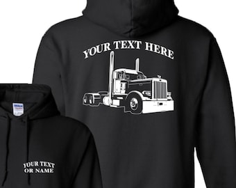 Peterbilt 379 Semi Truck Custom Hoodie - Custom Big Rig Pullover