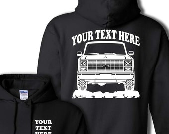 CHEVROLET BLAZER SUBURBAN Suv  K10 K20 1983 1984 4X4 Offroad  Personalized Pullover Hoodie! 50/50 cotton/polyester  - #HOR057