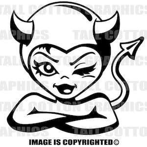 She Devil Cartoon Vinyl Decal #FAN006