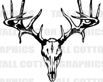 DEER 16 Point Skull Rack Vinyl Window Decal Sticker decor #WL018