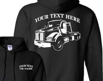 Kenworth T880 Custm Hoodie: Roll Off Truck, Big Rig