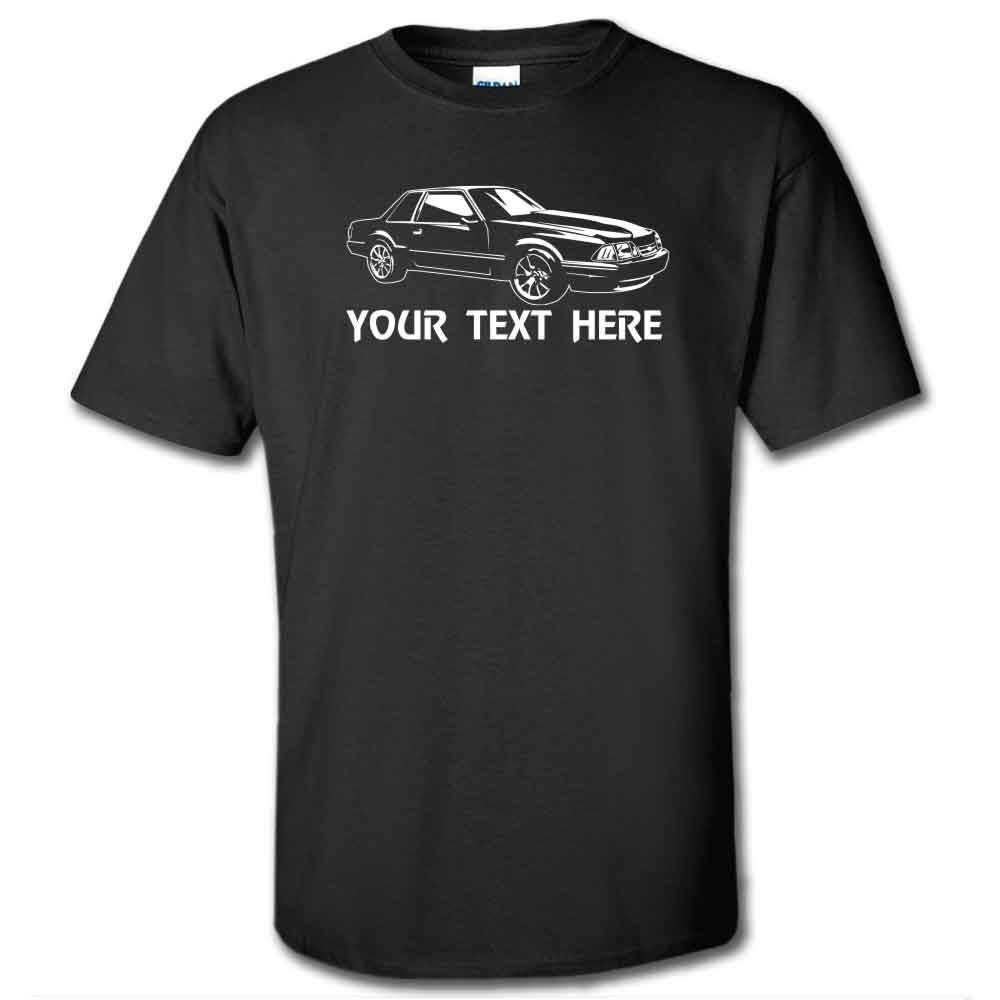 Notchback Mustang Foxbody Silhouette T-Shirt - Muscle Cars Racing Fastback 302