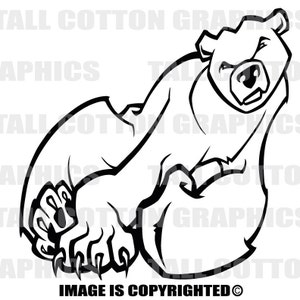 Polar Bear  Cartoon  Vinyl Decal #WL100