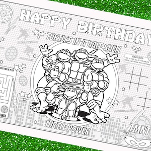 Teenage Mutant Ninja Turtles-Kids activity placemat- Digital file only