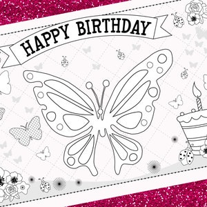 BUTTERFLY-Kids activity placemat- Digital file only
