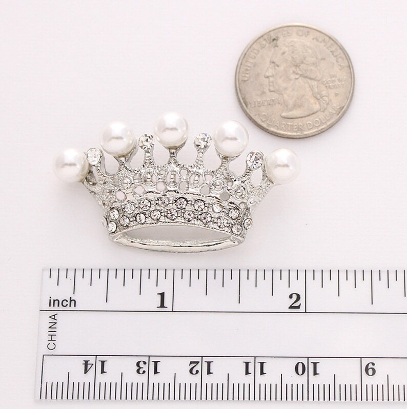 Crown Tiara Brooch Princess Bridesmaid Bridal Brooch Pin Etsy
