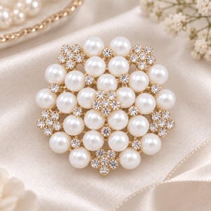 large gold brooch for dress Broach NA-06.11.26AM