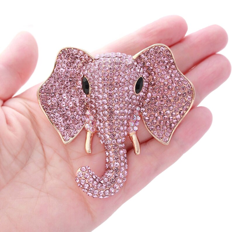 Rhinestone Lady Brooch Pin For Women Girls Silver Plated Fashion Pink...