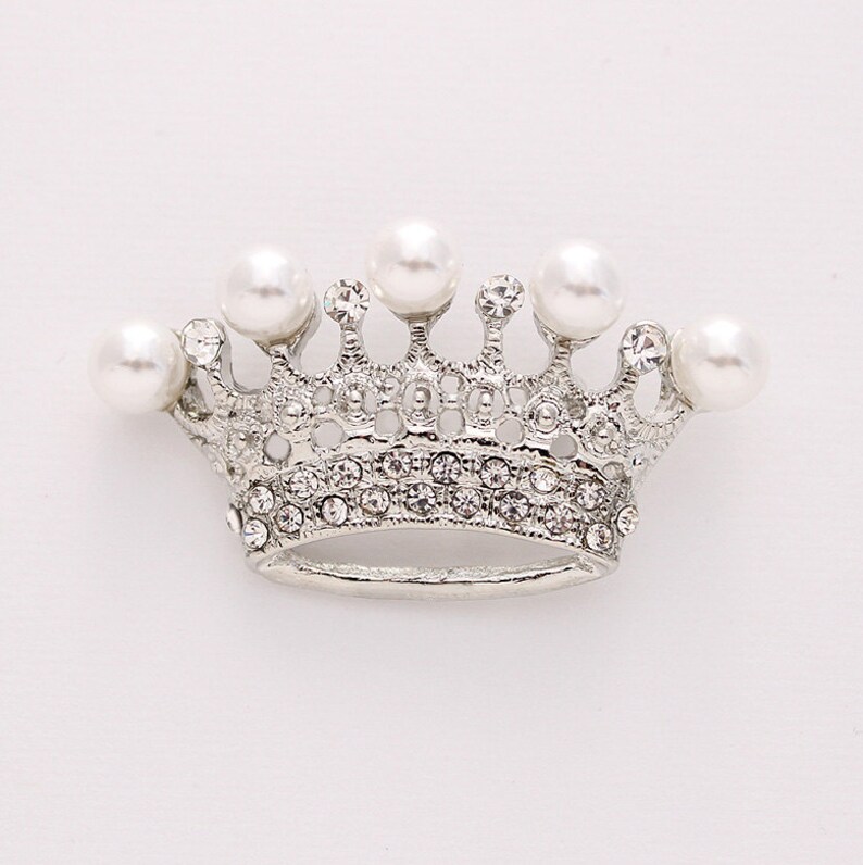 Crown Tiara Brooch Princess Bridesmaid Bridal Brooch Pin Etsy