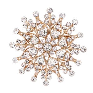 Gold Wedding Brooch, Bridal Sash Pin, Crystal Brooches Pins Women, Rhinestone Gold Brooch, Wedding Cake Brooch, Gold Brooches Crafts