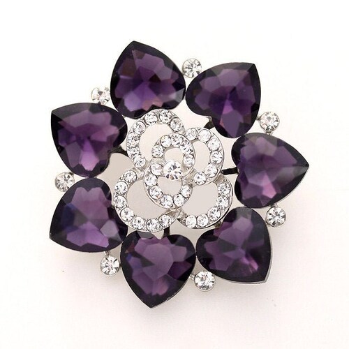 Crystal Rhinestone Dress Brooch Etsy