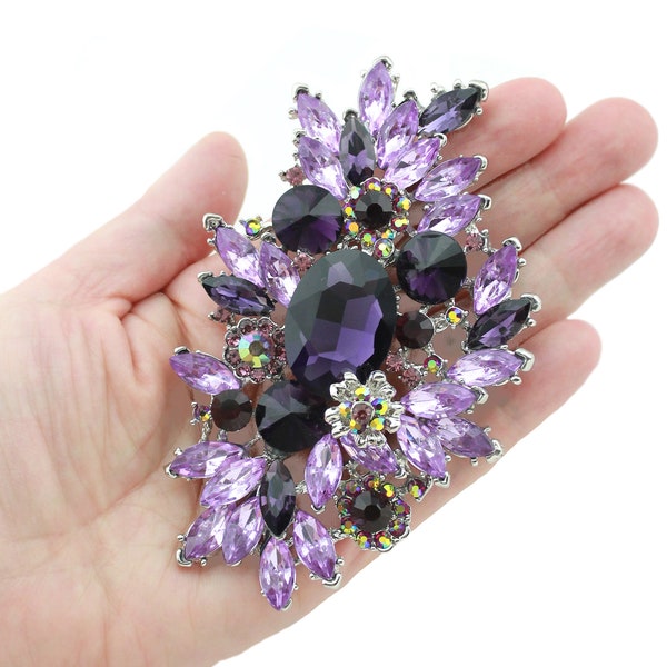 Purple Brooch Etsy
