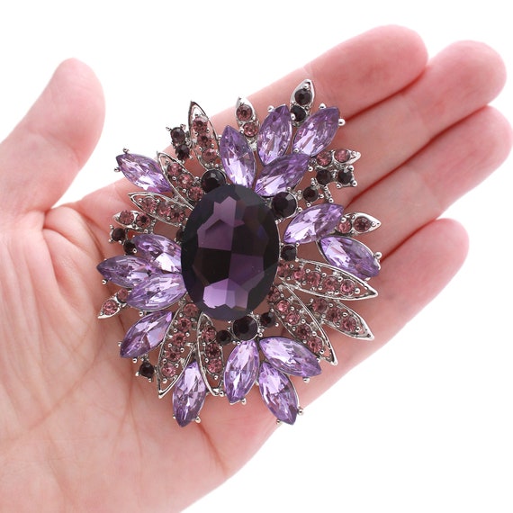 Purple brooches cheap and pins