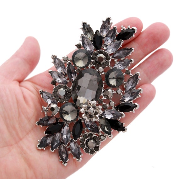 Large clearance rhinestone brooches