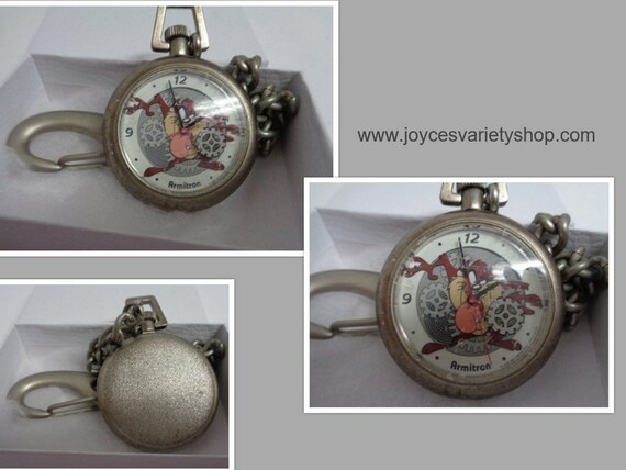 armitron looney tunes pocket watch