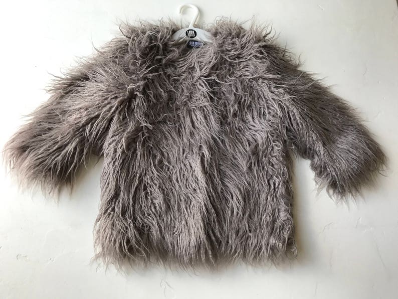 Kids faux fur coat/ Toddler eco fur coat/ Pink shaggy coat/ | Etsy