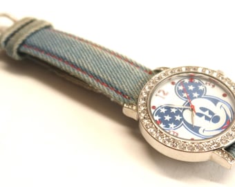 Vintage Disney Accutime Mickey Mouse Watch | Quartz Japan with Canvas Band