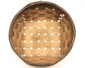 9,5" ronde geweven longaberger mand handgeweven esdoornhouten mand
