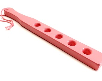 15" Strawberry Shortcake Pink Bamboo Cane Paddle | Limited Edition with 5 Impact Holes mature