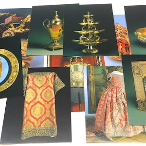 15 Souvenir Postkarten Glossy 4x6 Fotos der Rüstkammer des Moskauer Kreml in Mappe