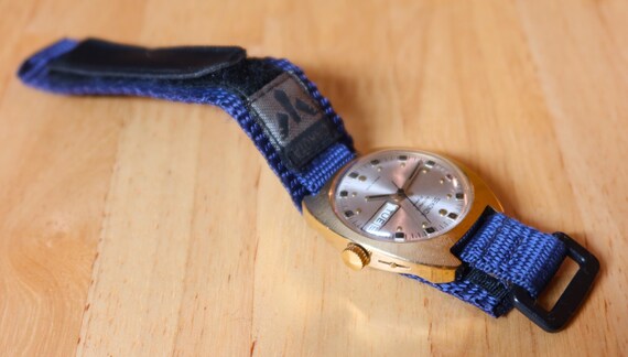 1980 Soviet Vintage Mechanical USSR Glided Mens G… - image 2