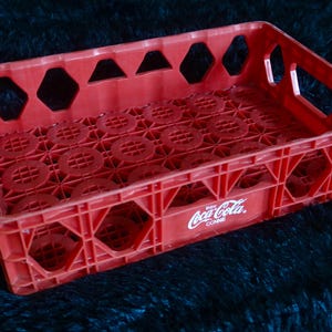 Vintage Coca-Cola Red Plastic Bottle Crate | 1980s-1990s Soda Carrier | Retro Kitchen & Bar Decor