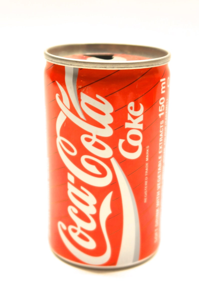 Cocacola Coke 1991 Airplane Beverage 150ml Empty Coke Can 31/2 Tall