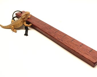 12" Purpleheart Ruler Spanking Paddle, Exotic Wood BDSM Paddle, Stingy Impact Toy, Discreet Kinky Decor, Handmade Discipline Paddle mature