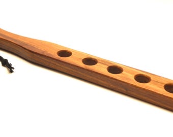 15" Shadow Serpent Walnut Cane Paddle – Limited Edition Hardwood with 5 Impact Holes