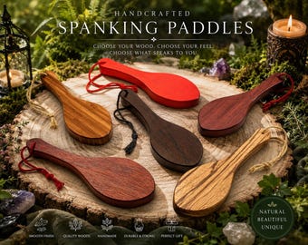 9” Hairbrush Style Wooden Spanking Paddle | 9” x 3” x 3/4” | Exotic & Hardwood Options | Collectors Edition mature