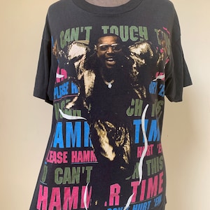 Vintage MC HAMMER 1990 Authentic~Original~Rare Concert T shirt~Hammertime~Great graphics