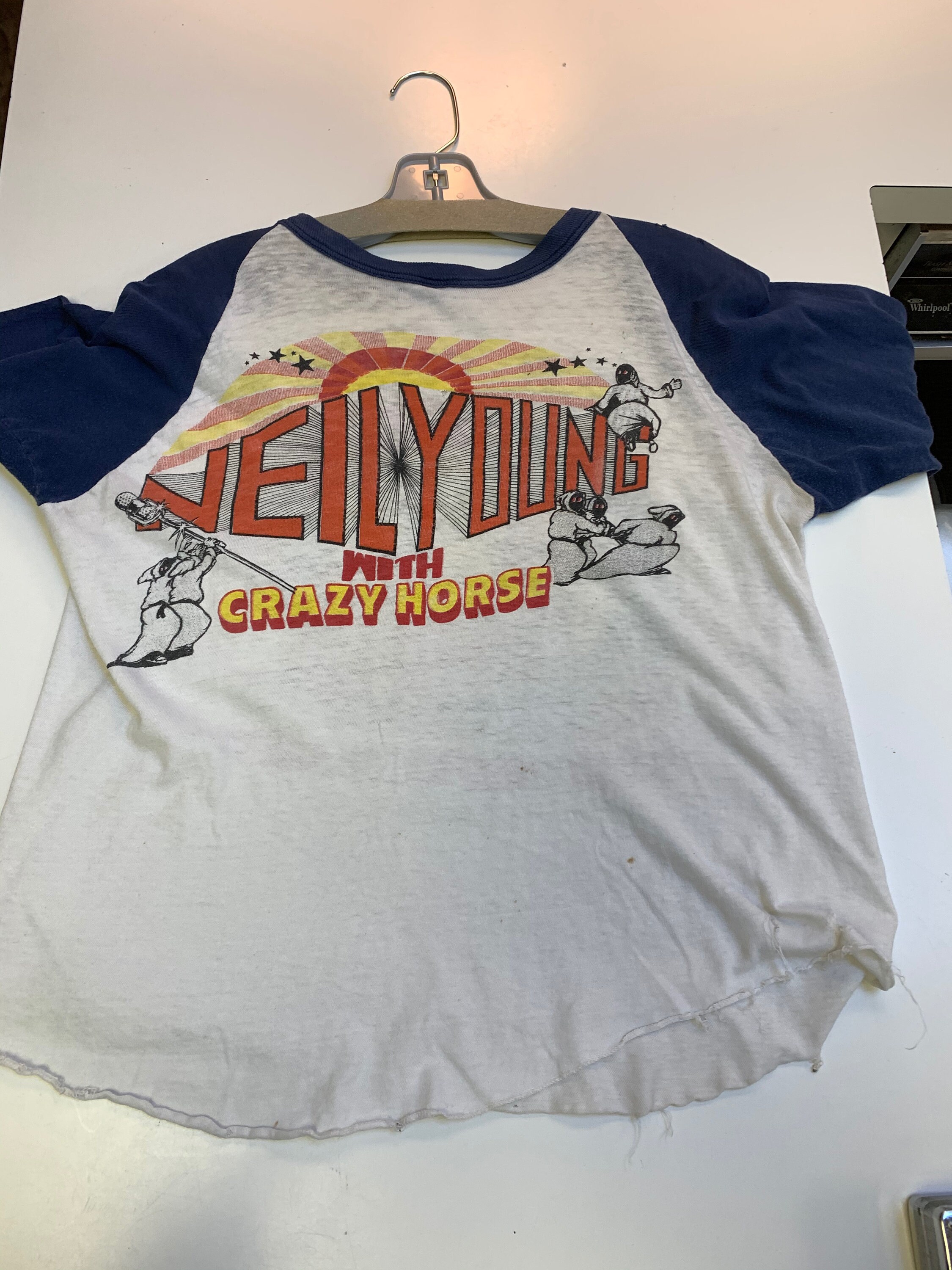 Vintage 1978 Neil Young Crazy Horse Raglan Tee - Rust Never Sleeps