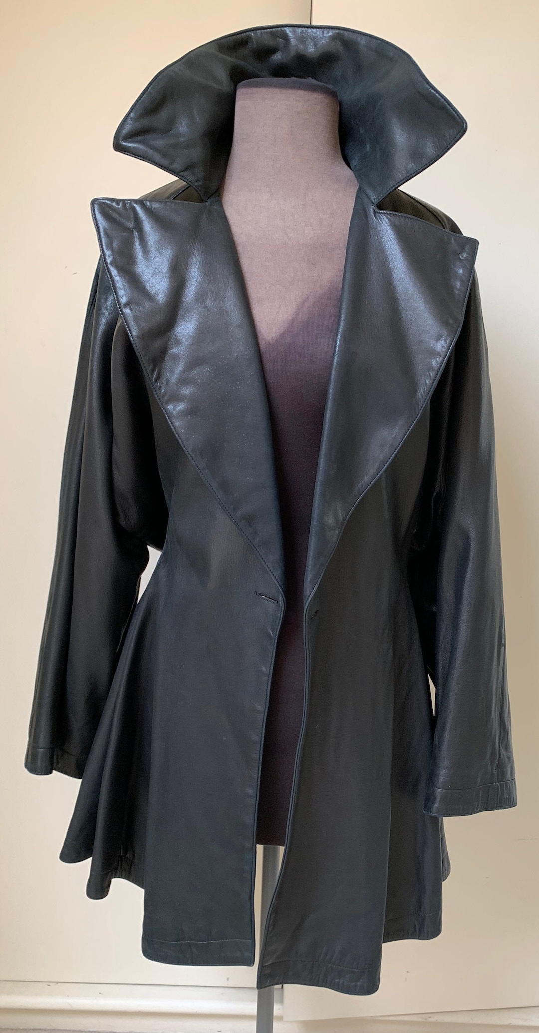 Azzedine Alaia Jacket 8 Black Wool Double Breasted Blazer