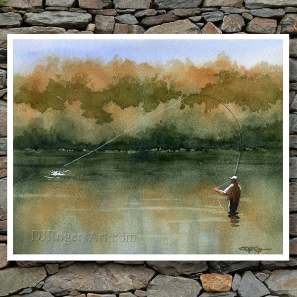 Fly Fishing Art Etsy