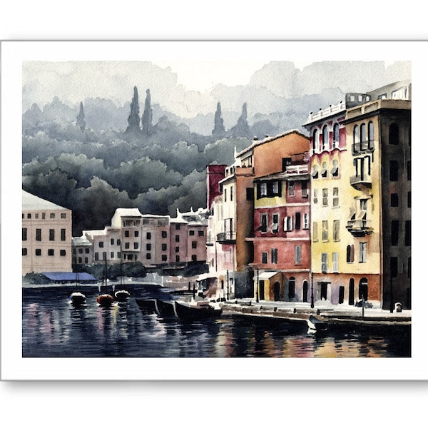 Portofino Italy Note Cards - 10-pk Note Cards - Watercolor Painting - Unique City Gifts