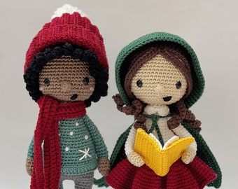 Benji & Camille, Christmas Carolers - Crochet Pattern by {Amour Fou}