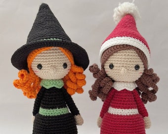 Nina, la petite sorcière/elfe de Noël - Patron au crochet par {Amour Fou}