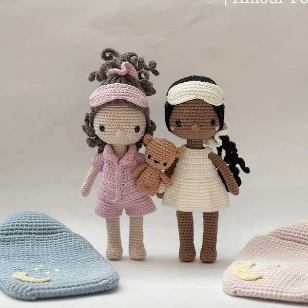 La fiesta de pijamas de Justine y Lupita - Patrón de crochet de {Amour Fou}