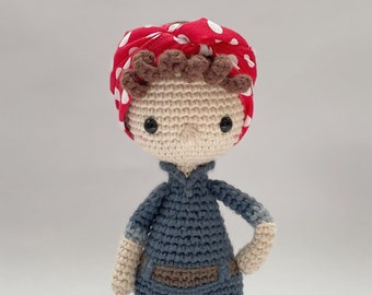 Rosie, la riveteuse - Patron au crochet par {Amour Fou}