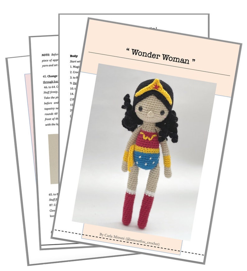 Wonder Woman Crochet Pattern by Amour Fou image 8