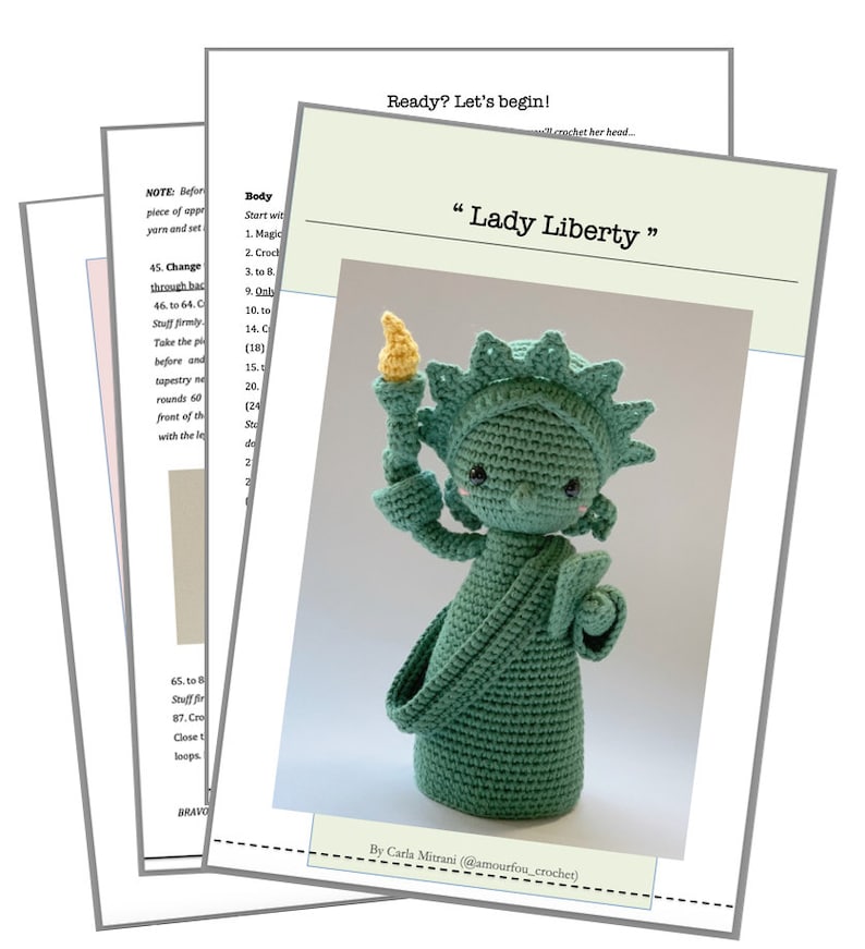 Lady Liberty Crochet Pattern by Amour Fou image 9