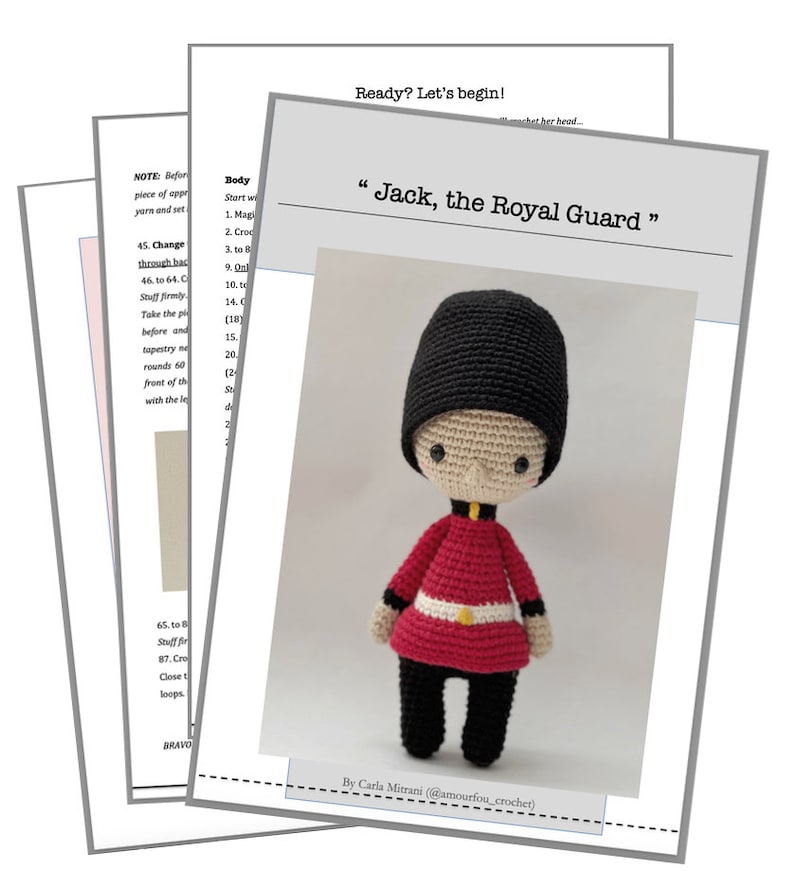 Jack, the Royal Guard Crochet Pattern by Amour Fou image 10