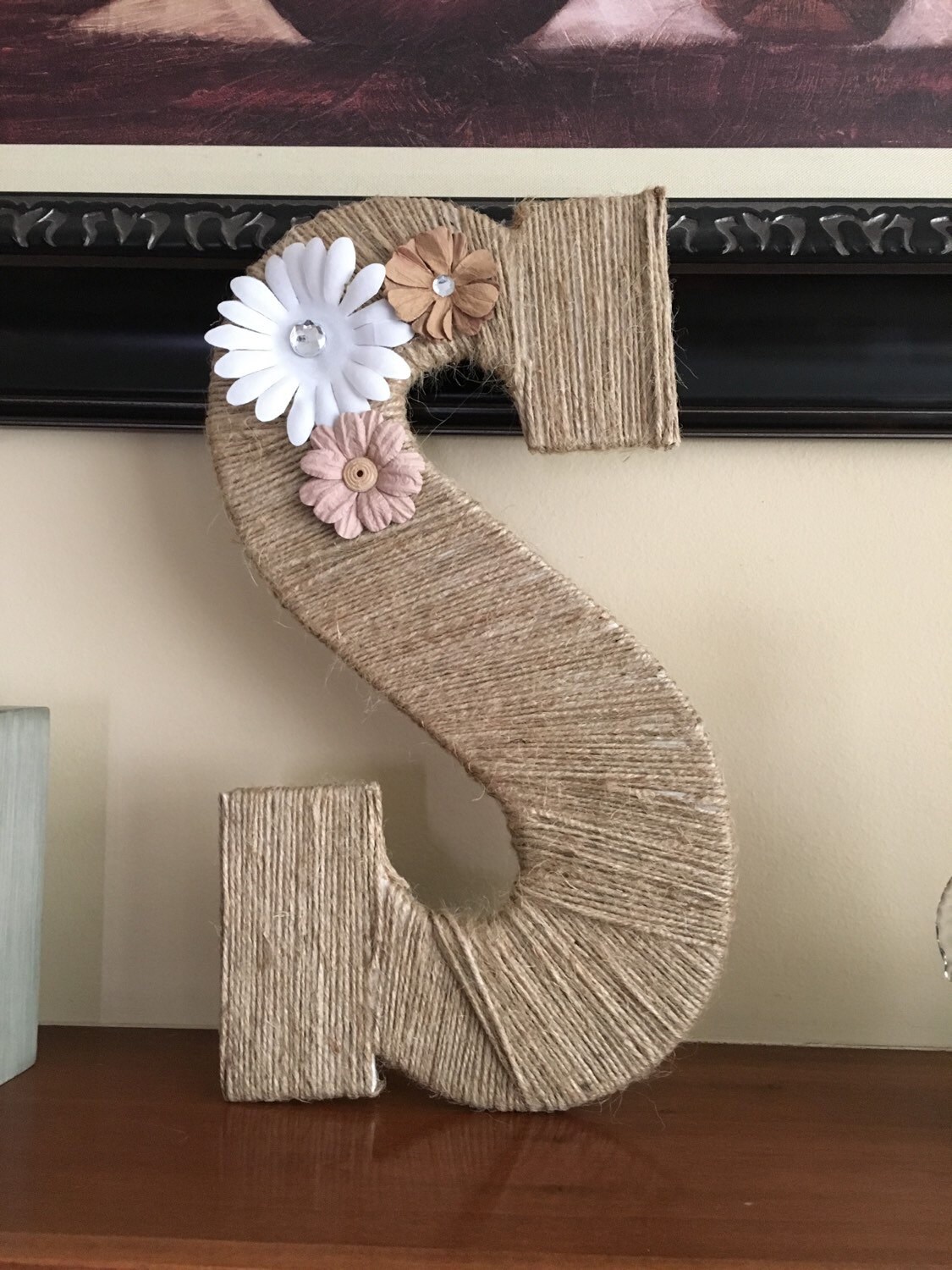 Custom Twine Wrapped Letter Etsy