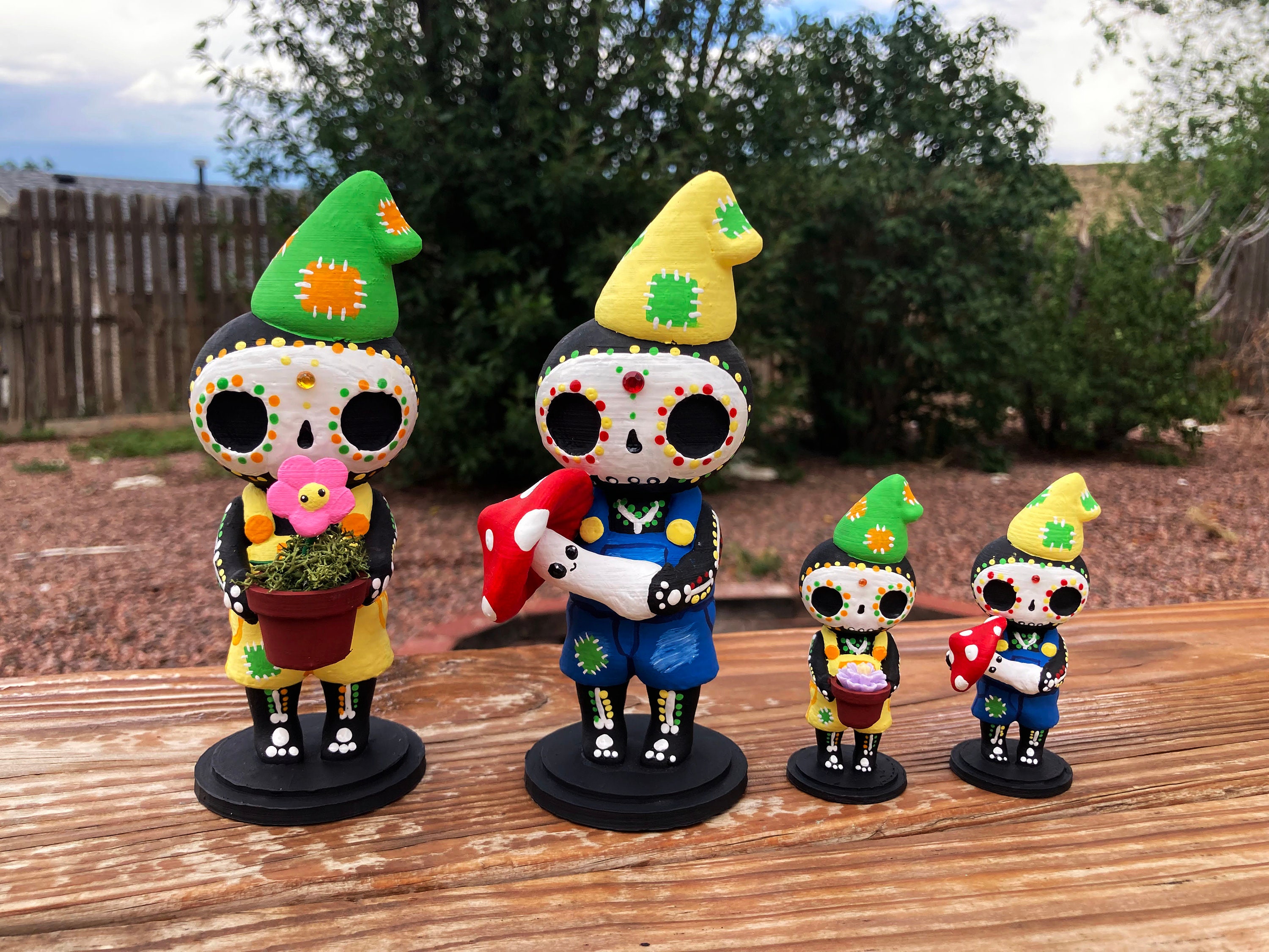 Skeleton Gnomes Sculptures Figurine Hand Painted 3D Printed - Etsy