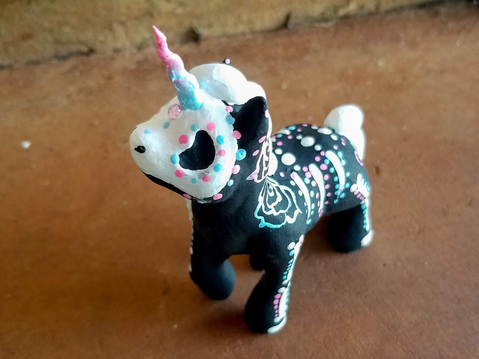 Skeleton Unicorn Figurine Hand Painted 3D Printed | Etsy