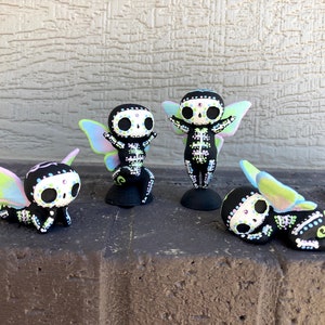 Skeleton Pixie Sculptures Figurine Hand Painted 3D Printed