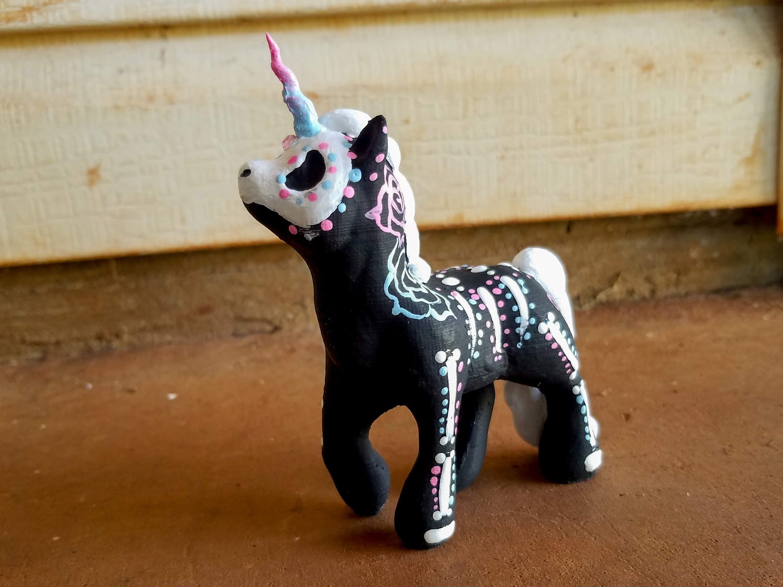 Skeleton Unicorn Figurine Hand Painted 3D Printed | Etsy