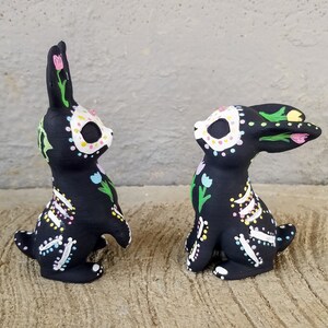 Original Sugar Skull Bunny Figurine Hand Painted 3D Printed Series 2 - Etsy