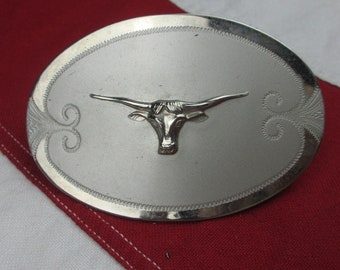 Vintage Longhorn Slive Color Men/'s Belt Buckles for women Cowboy Native American