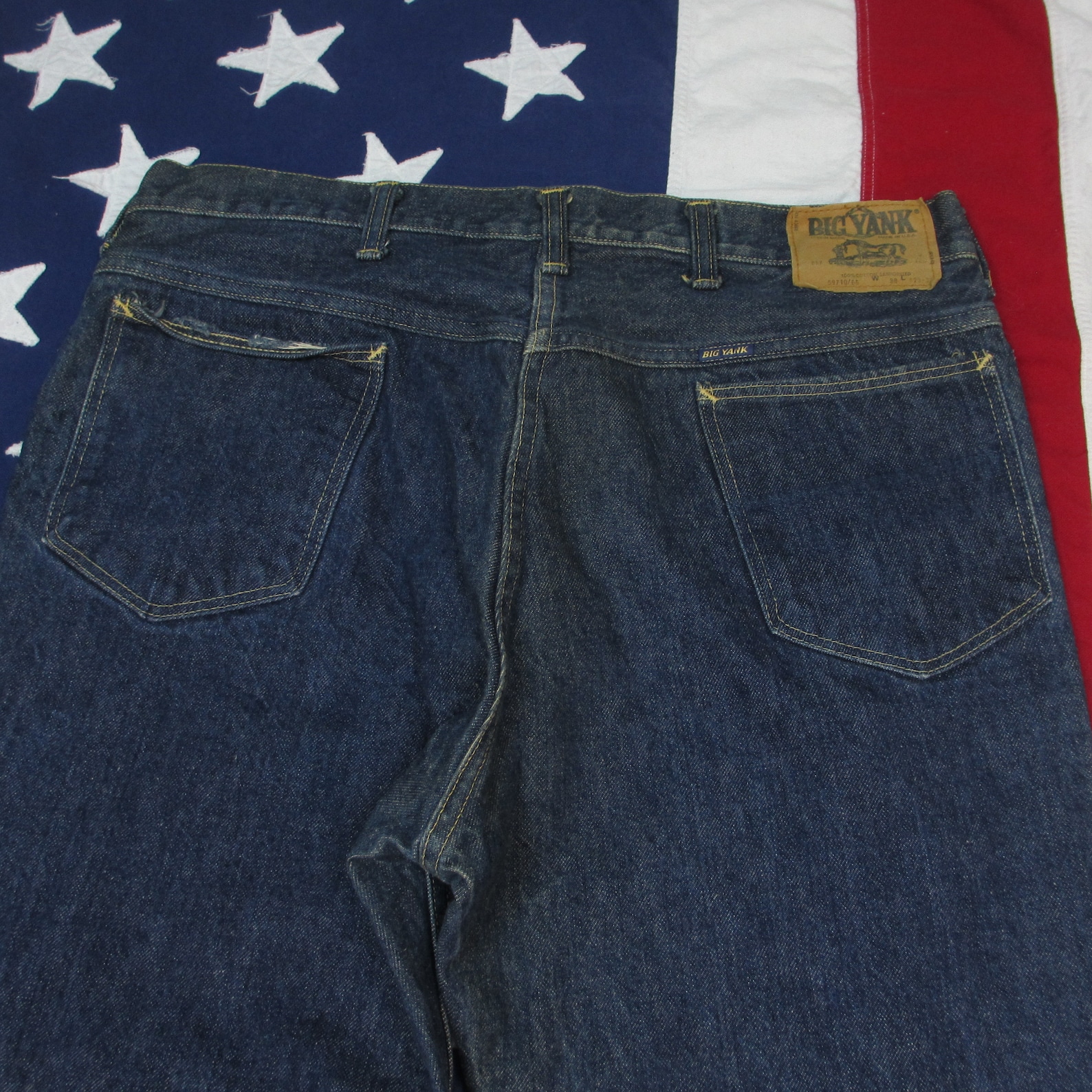 Vintage 1960's Big Yank Sanforized Denim Blue Jeans 34x28 | Etsy